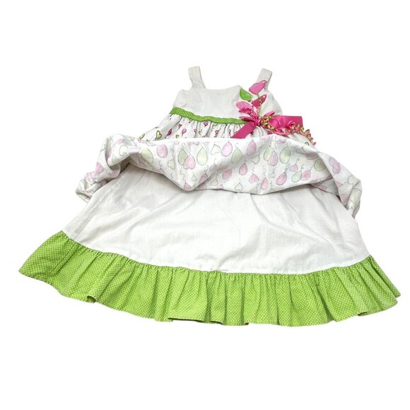 Girls -‎ 2 Sundresses - White Dresses with Floral & Balloon Designs - Size 4T - Picture 5 of 12